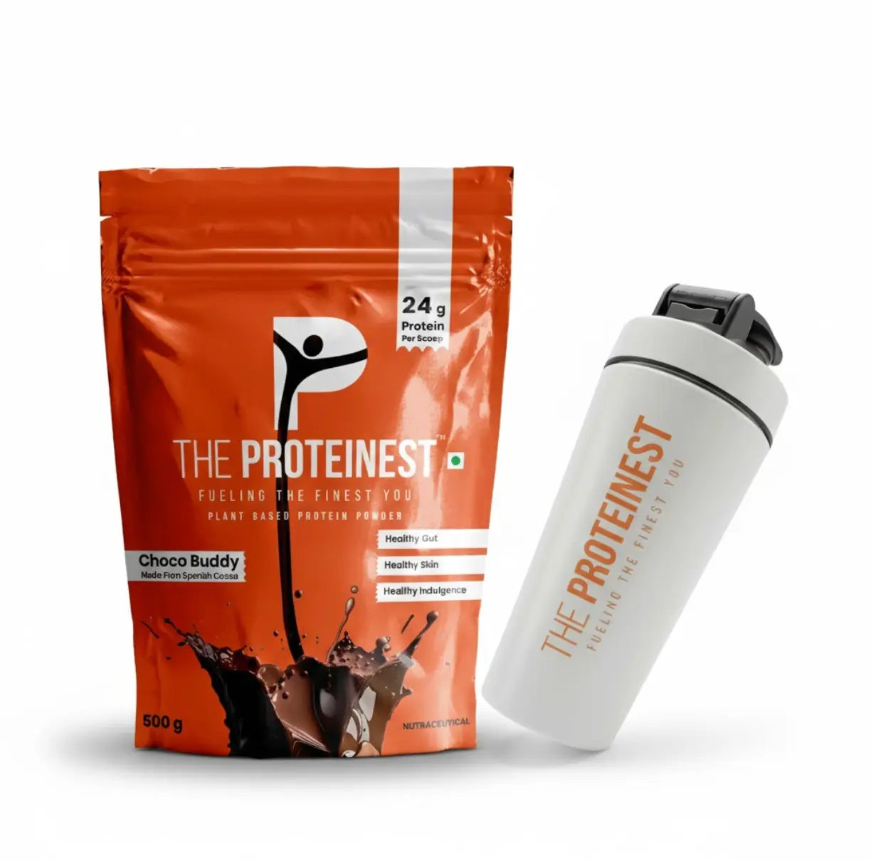 Choco Buddy + Shaker | Plant-Based Protein Combo The Proteinest